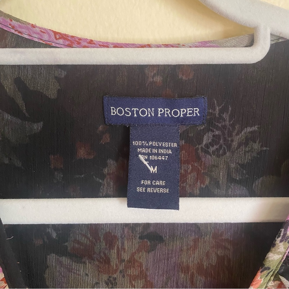 Boston Proper Ruffle Button Down Top - Picture 3 of 6